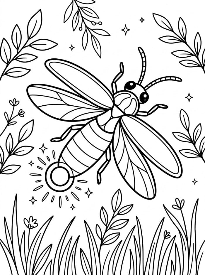 Coloriage Belle luciole