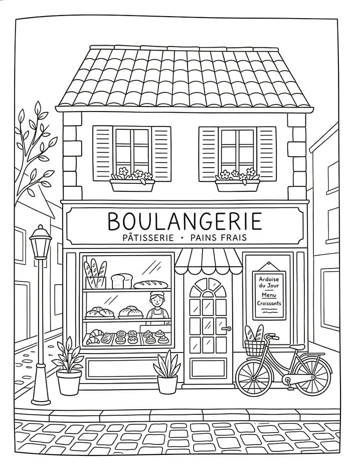 Coloriage Boulangerie Imprimable Gratuit