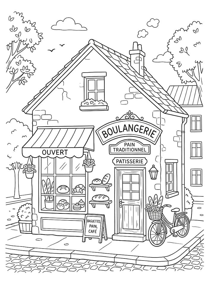 Coloriage Boulangerie