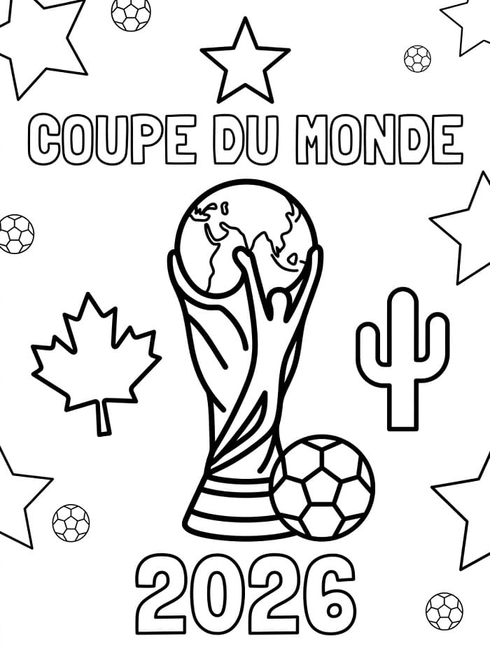Coloriage Coupe du Monde 2026