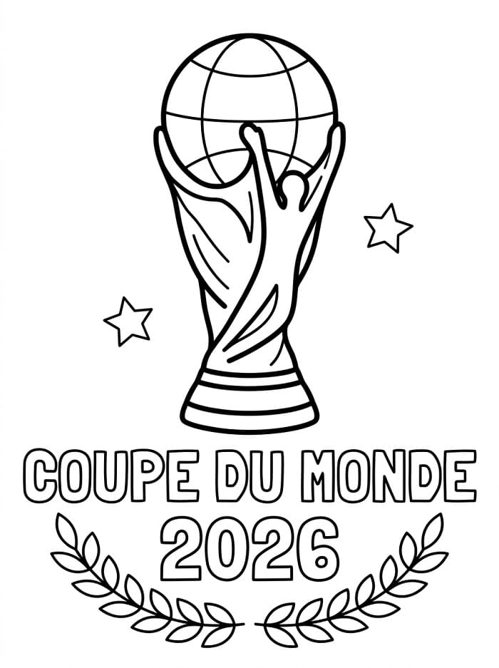 Coloriage Coupe du Monde 2026 Pour Enfants