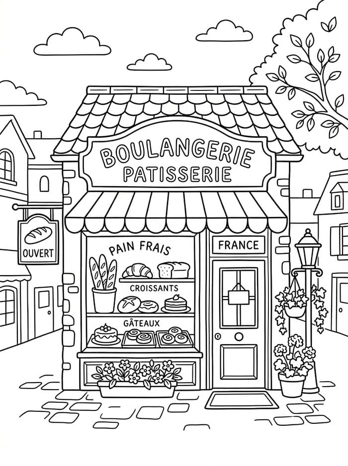 Coloriage Dessin de Boulangerie