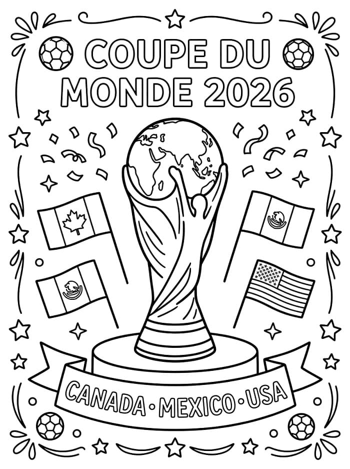 Coloriage Coupe Du Monde De La FIFA 2026 T l charger Et Imprimer 