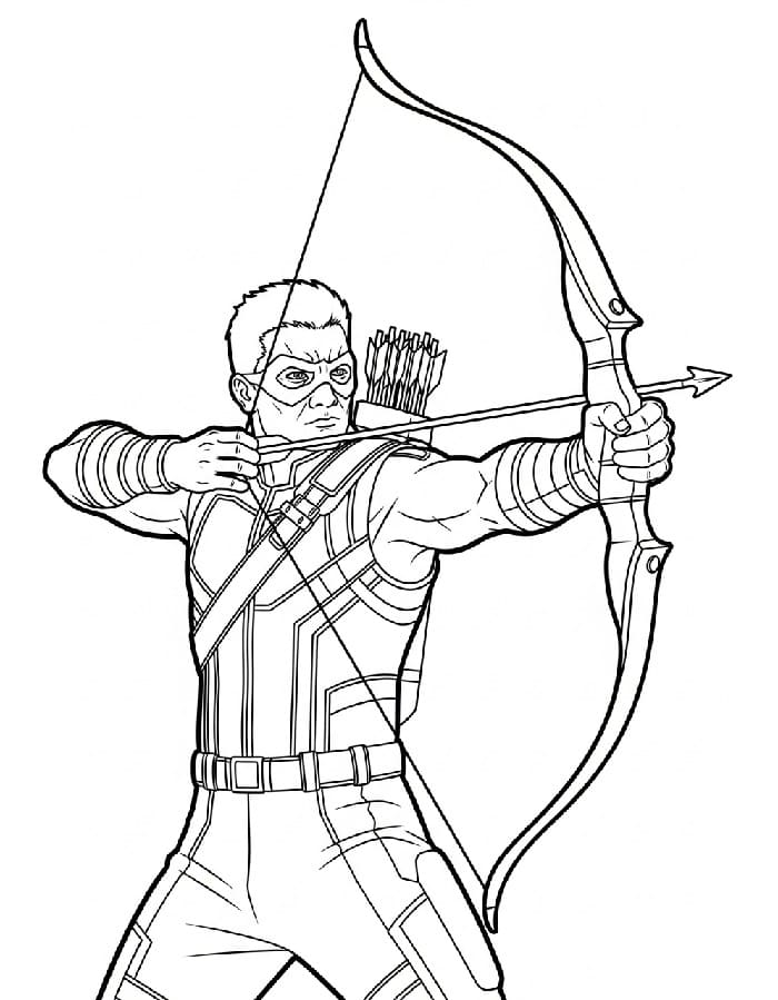 Coloriage Dessin de Hawkeye