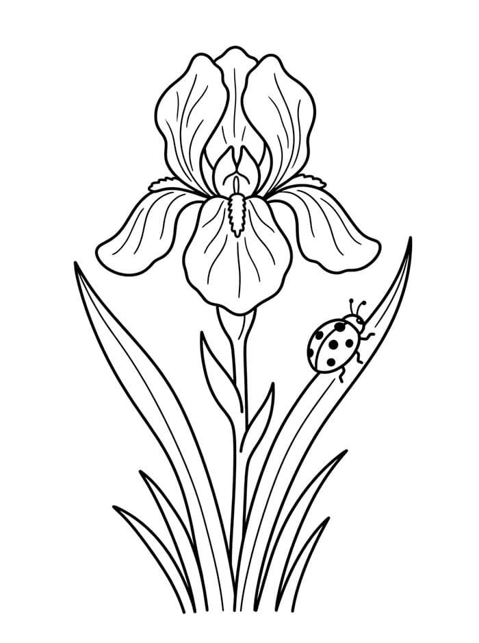 Coloriage Dessin de Iris