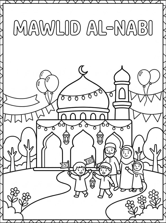 Coloriage Dessin de Mawlid