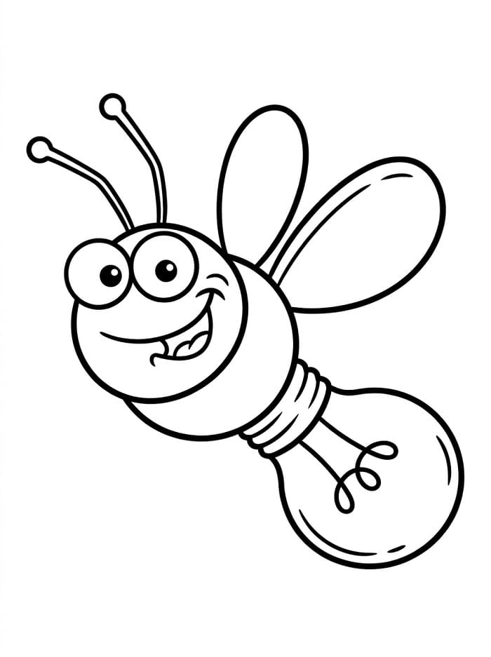 Coloriage Dessin Gratuit de Luciole