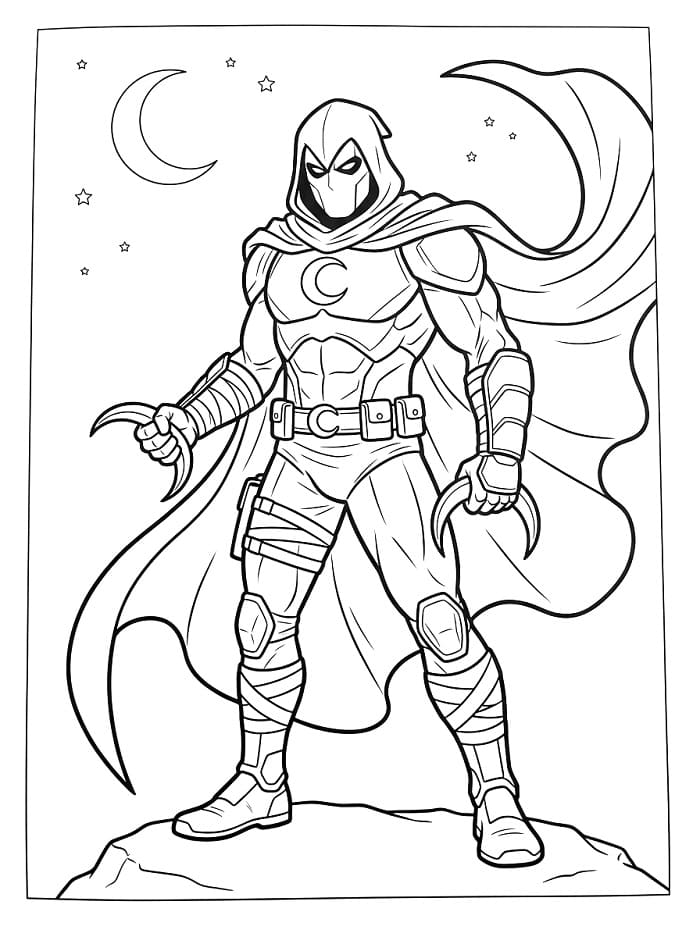 Coloriage Dessin Gratuit de Moon Knight