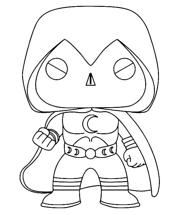 Coloriage Funko Pop Moon Knight