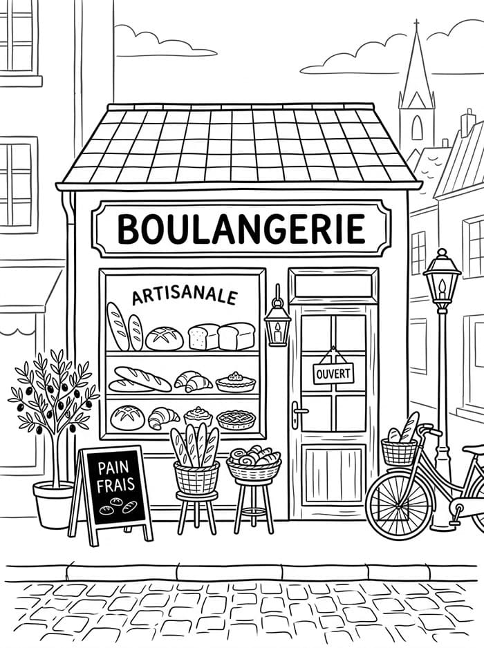 Coloriage Gratuit Boulangerie