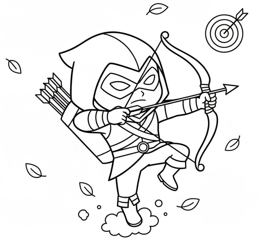 Coloriage Green Arrow Justice League