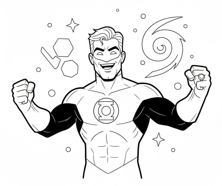 Coloriage Green Lantern Justice League