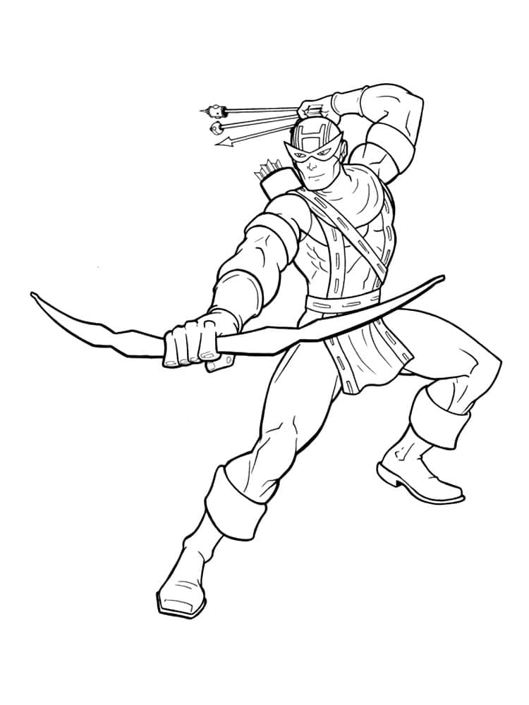 Coloriage Hawkeye Avengers