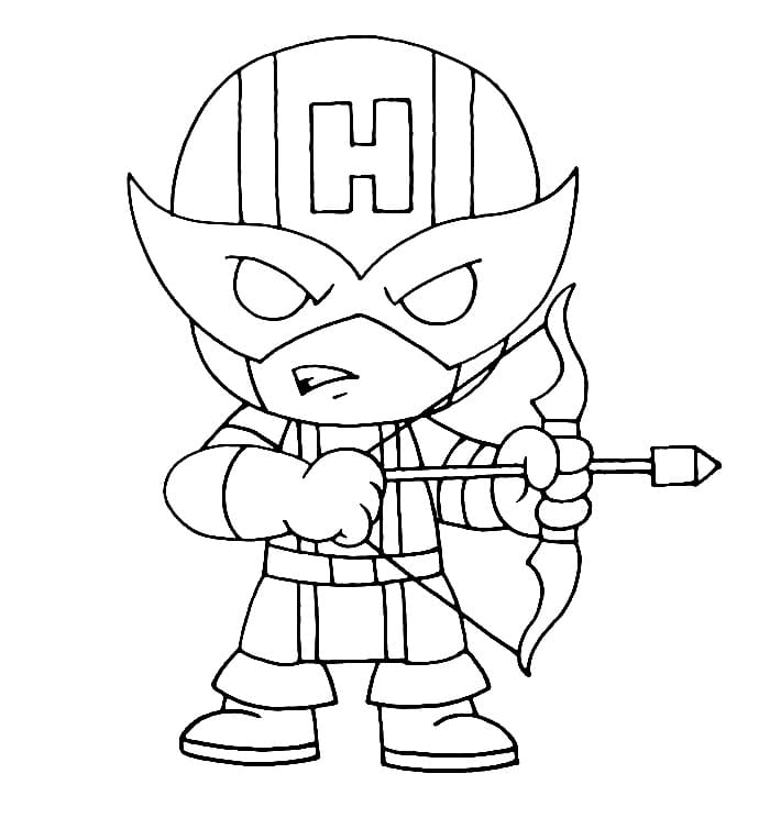 Coloriage Hawkeye Chibi