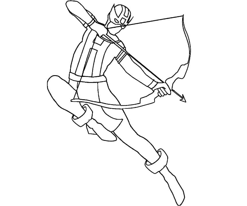 Coloriage Hawkeye dans Avengers