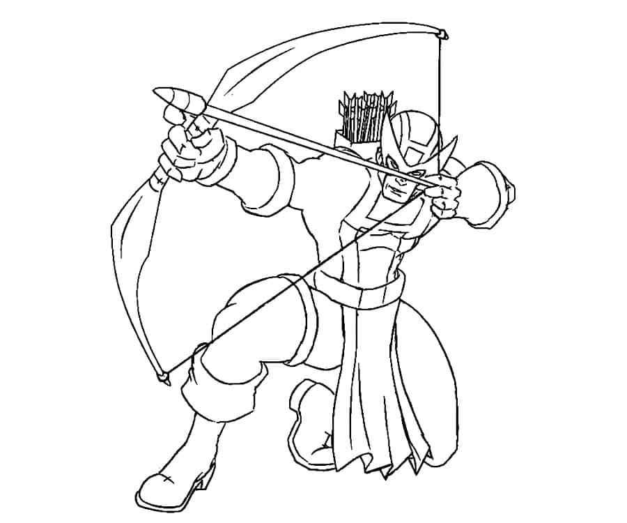 Coloriage Hawkeye de Avengers