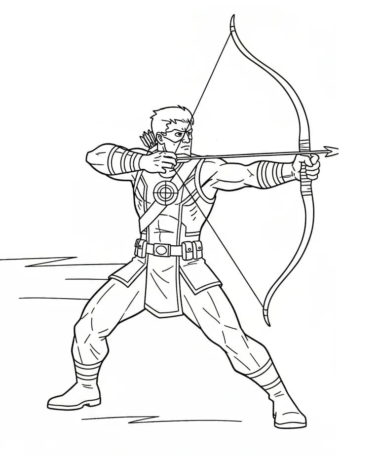Coloriage Hawkeye Génial