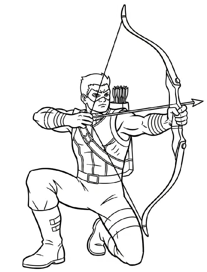 Coloriage Hawkeye Incroyable
