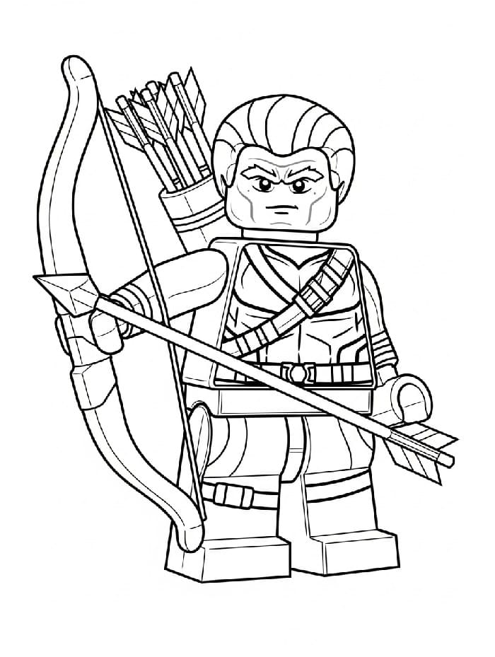 Coloriage Hawkeye Lego