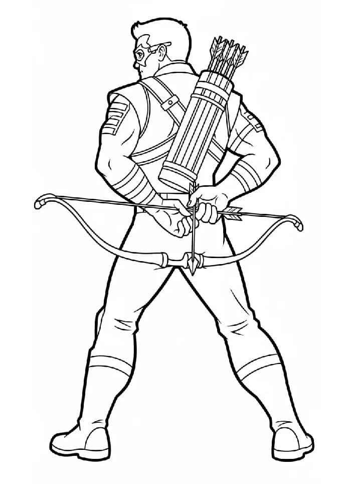 Coloriage Hawkeye Marvel