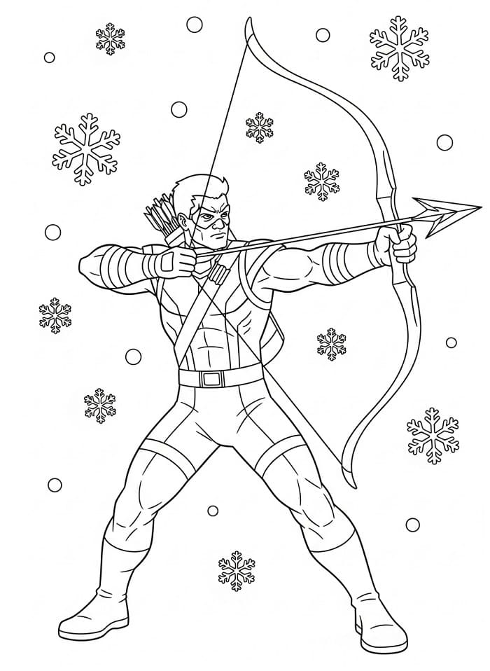 Coloriage Hawkeye Pour les Enfants