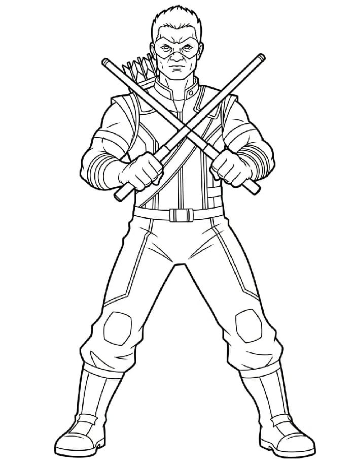 Coloriage Hawkeye Super-héros