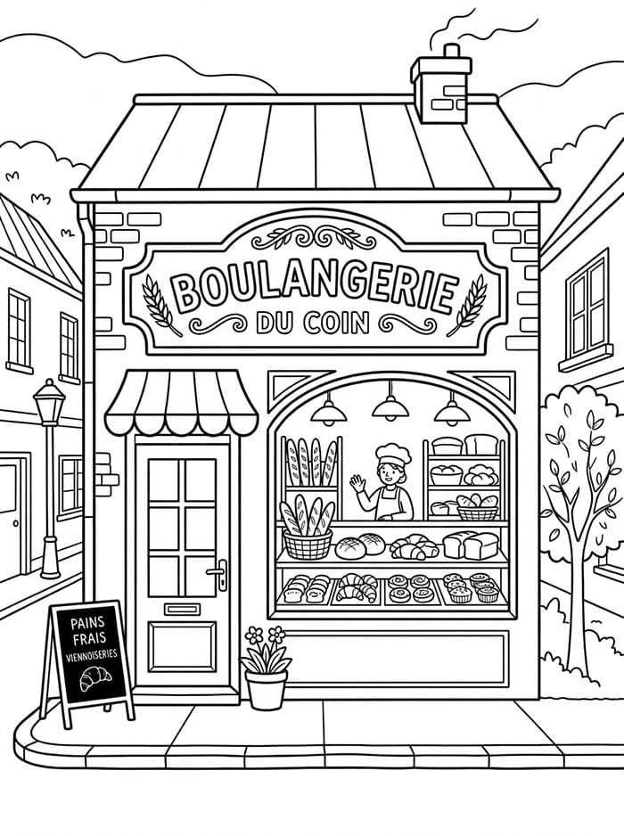 Coloriage Imprimable Gratuit Boulangerie
