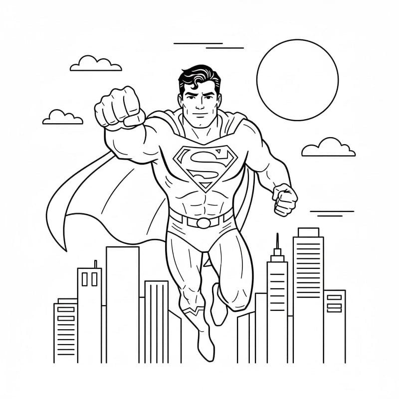 Coloriage Imprimable Gratuit Justice League Pour les Enfants