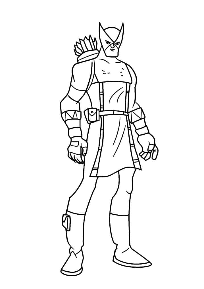 Coloriage Imprimable Hawkeye Pour les Enfants