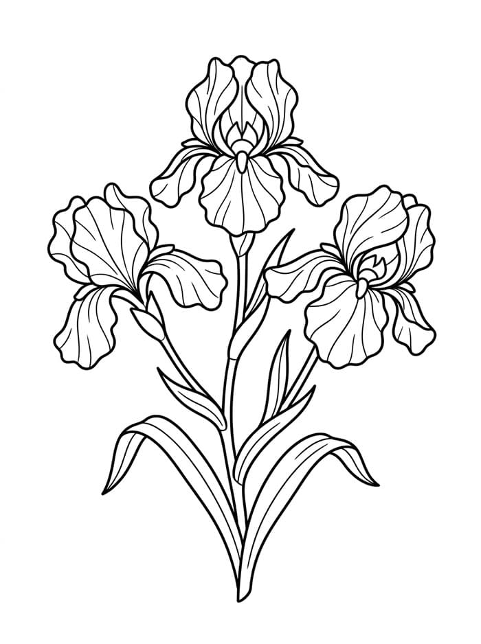 Coloriage Iris Gratuit Pour les Enfants