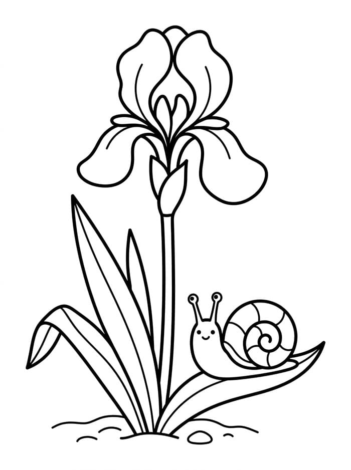 Coloriage Iris Imprimable Gratuit Pour les Enfants