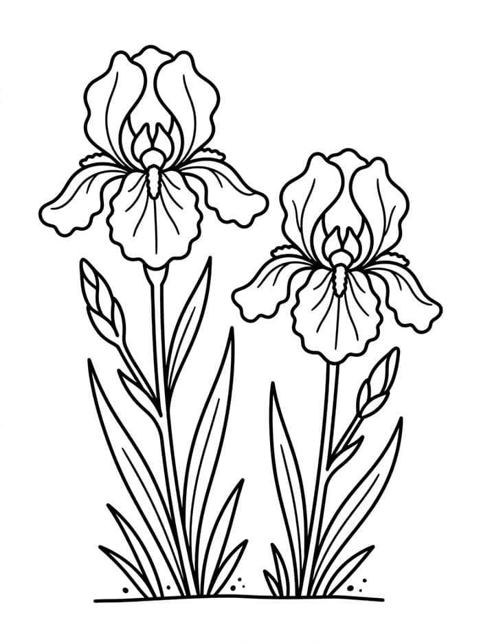 Coloriage Iris Imprimable Gratuit