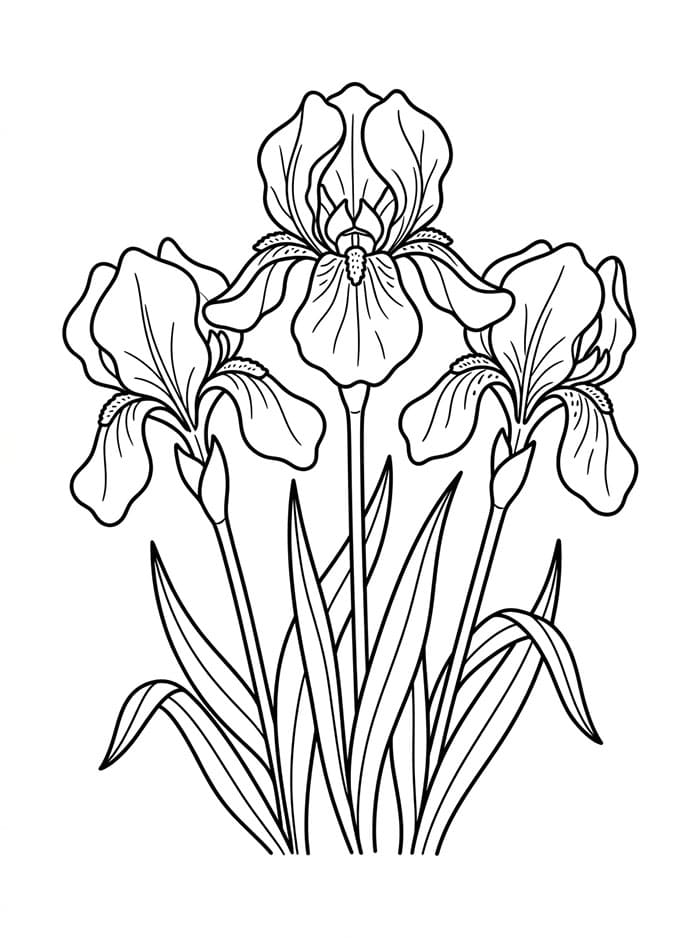 Coloriage Iris Pour les Enfants