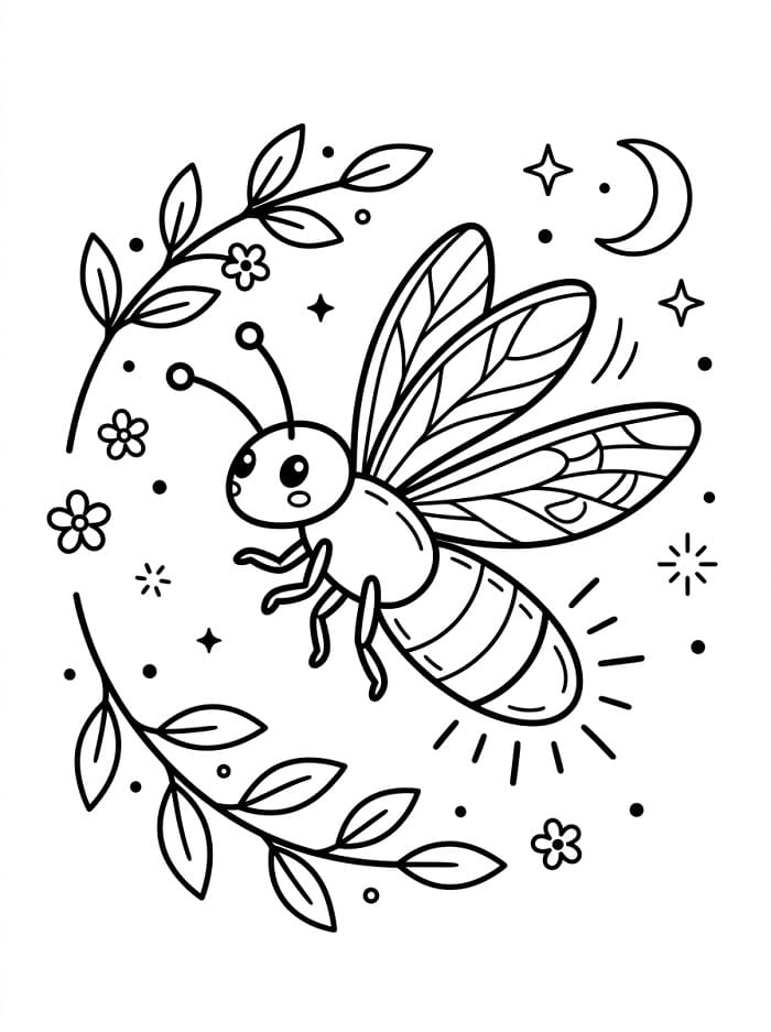 Coloriage Luciole