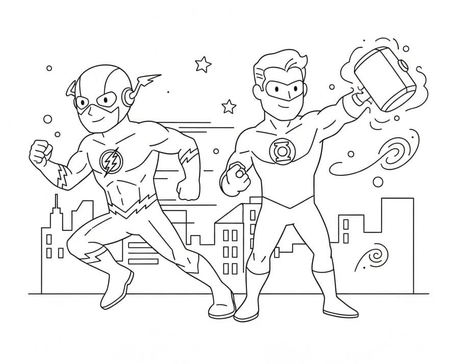 Coloriage Justice League 6