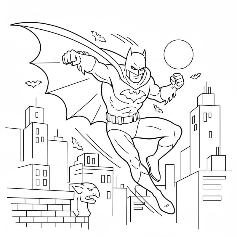 Coloriage Justice League Imprimable Pour les Enfants