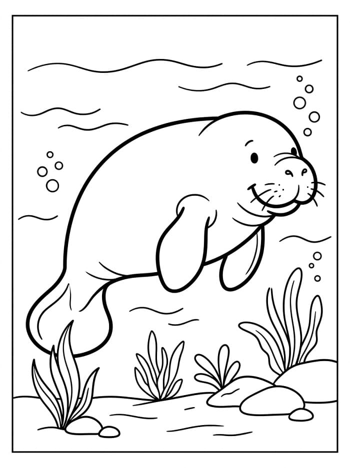 Coloriage Lamantin