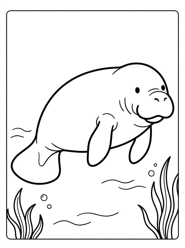 Coloriage Lamantin normal