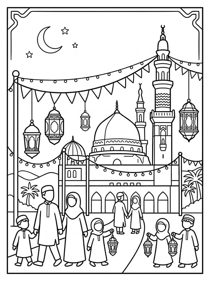 Coloriage Le Mawlid Un Nabi