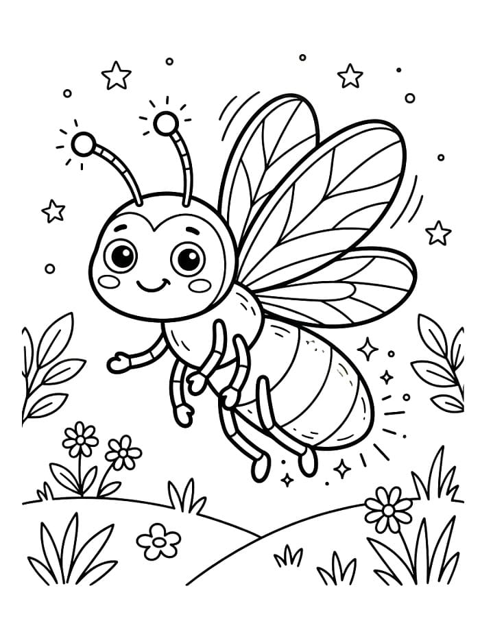 Coloriage Luciole Adorable