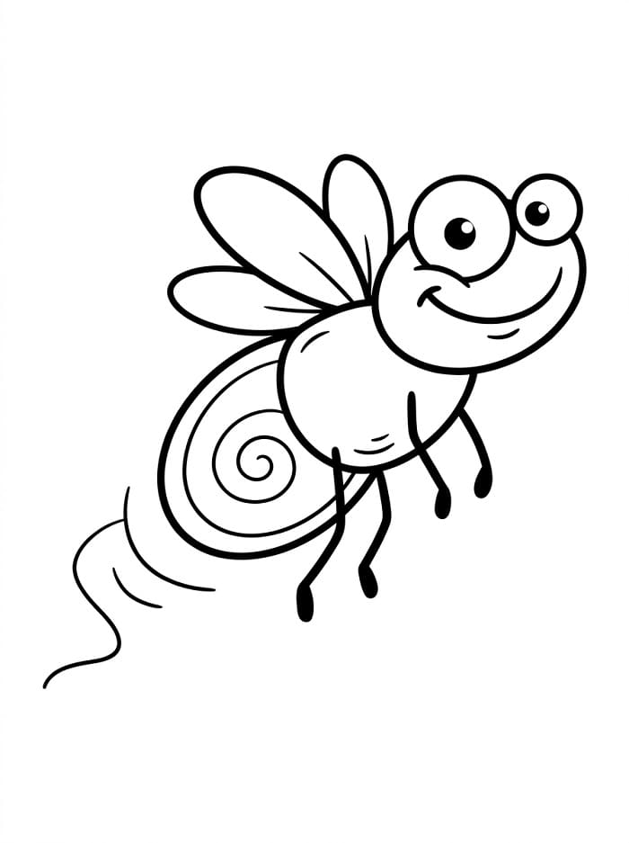 Coloriage Luciole amusante