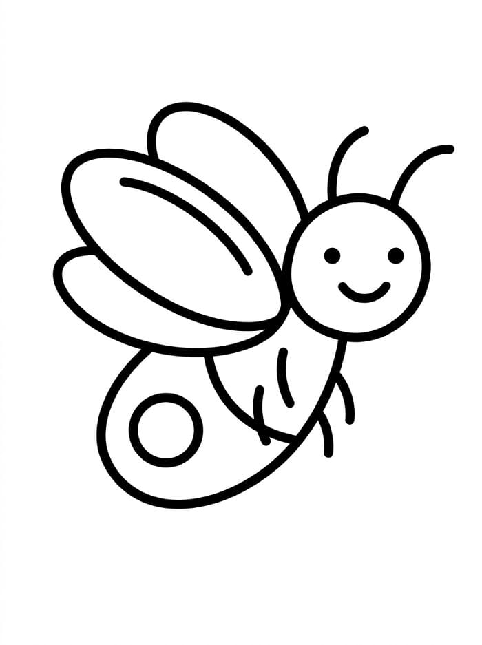 Coloriage Luciole facile