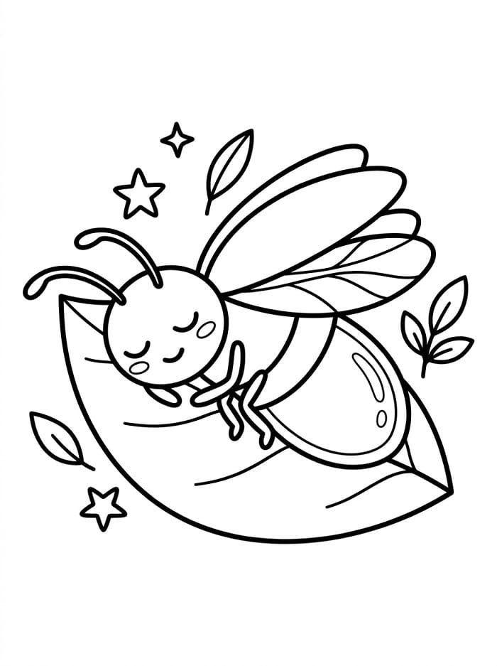 Coloriage Luciole Gratuit