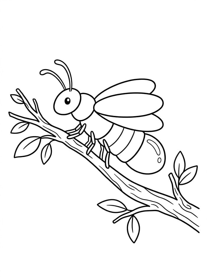 Coloriage Luciole Imprimable