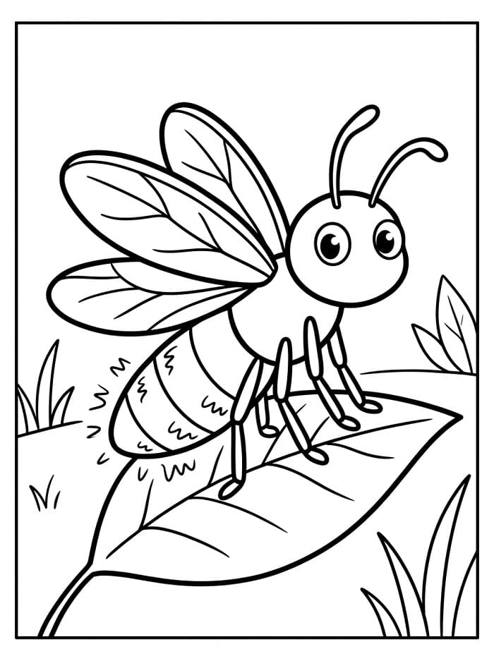Coloriage Luciole mignonne