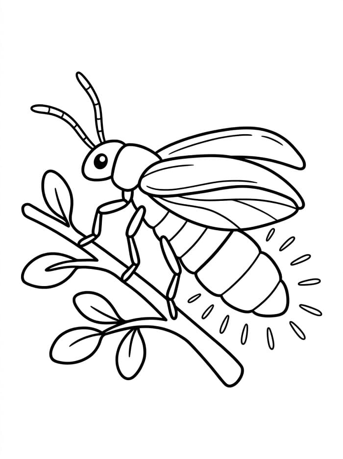Coloriage Magnifique luciole