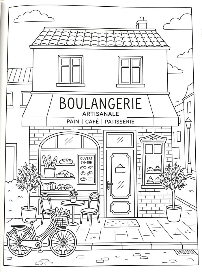 Coloriage Maison de boulangerie