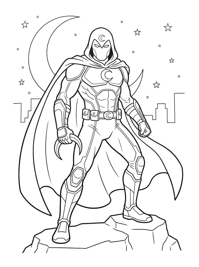 Coloriage Moon Knight de Marvel