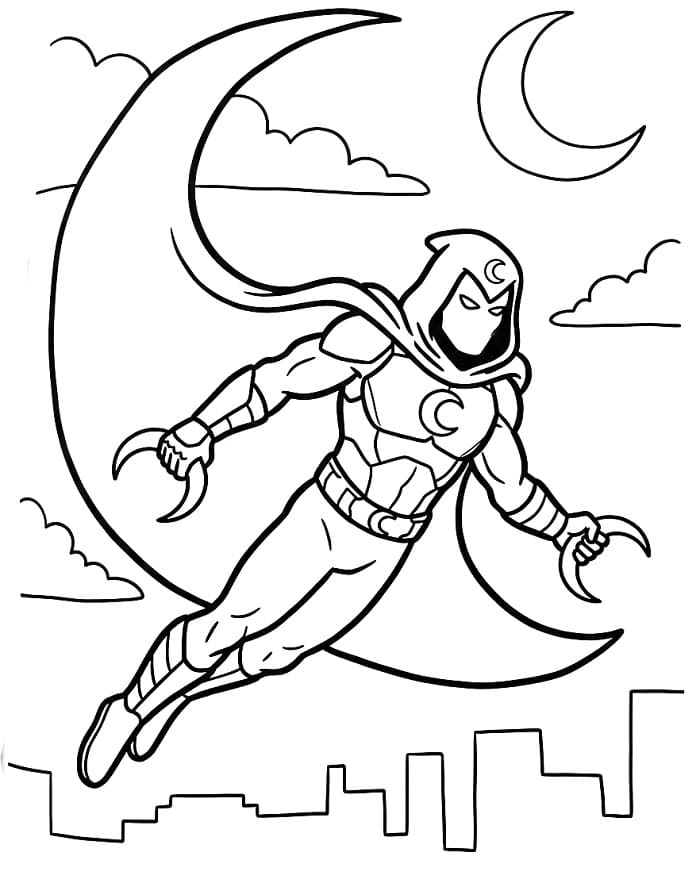 Coloriage Moon Knight Gratuit