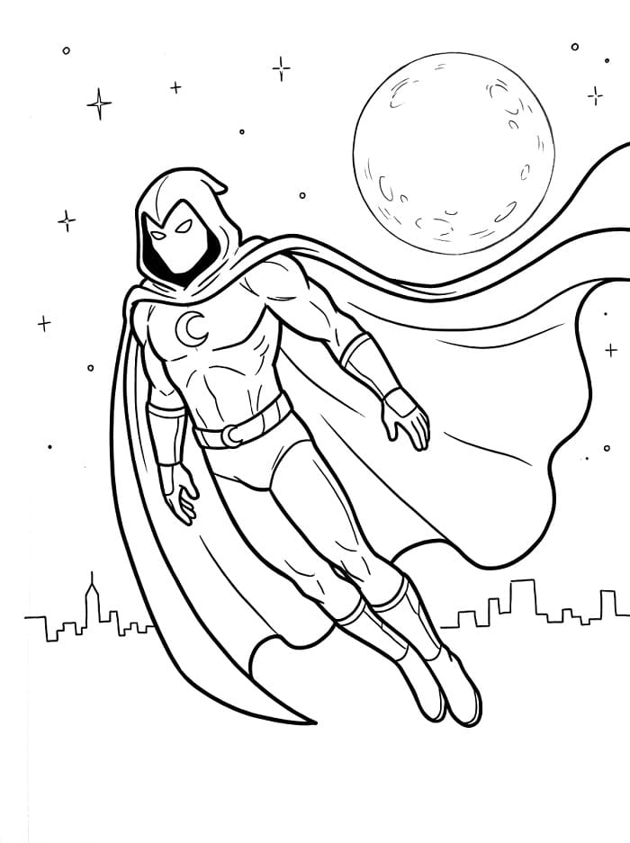 Coloriage Moon Knight Imprimable